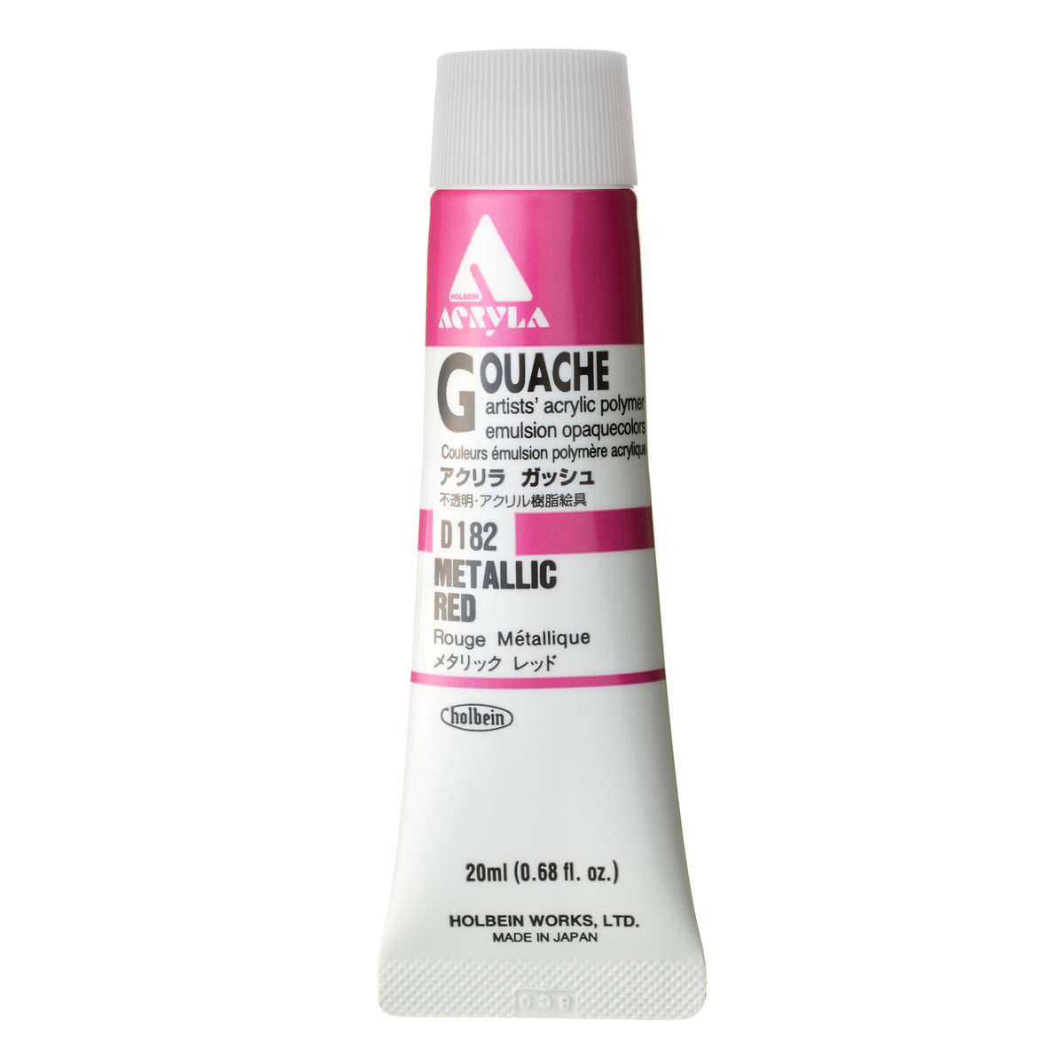 ACRYLA GOUACHE 20ML METALLIC RED