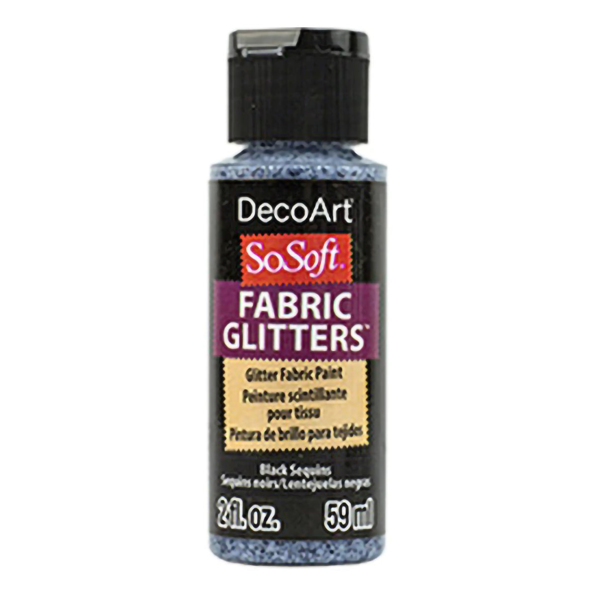 SOSOFT GLITTERS 2oz BLACK SEQUINS