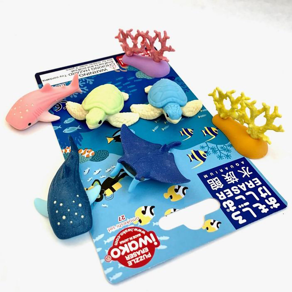 IWAKO AQUARIUM ERASER SET