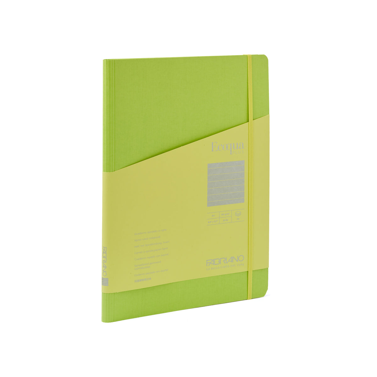 ECOQUA PLUS HIDDEN SPIRAL-BOUND A4 LINED LIME