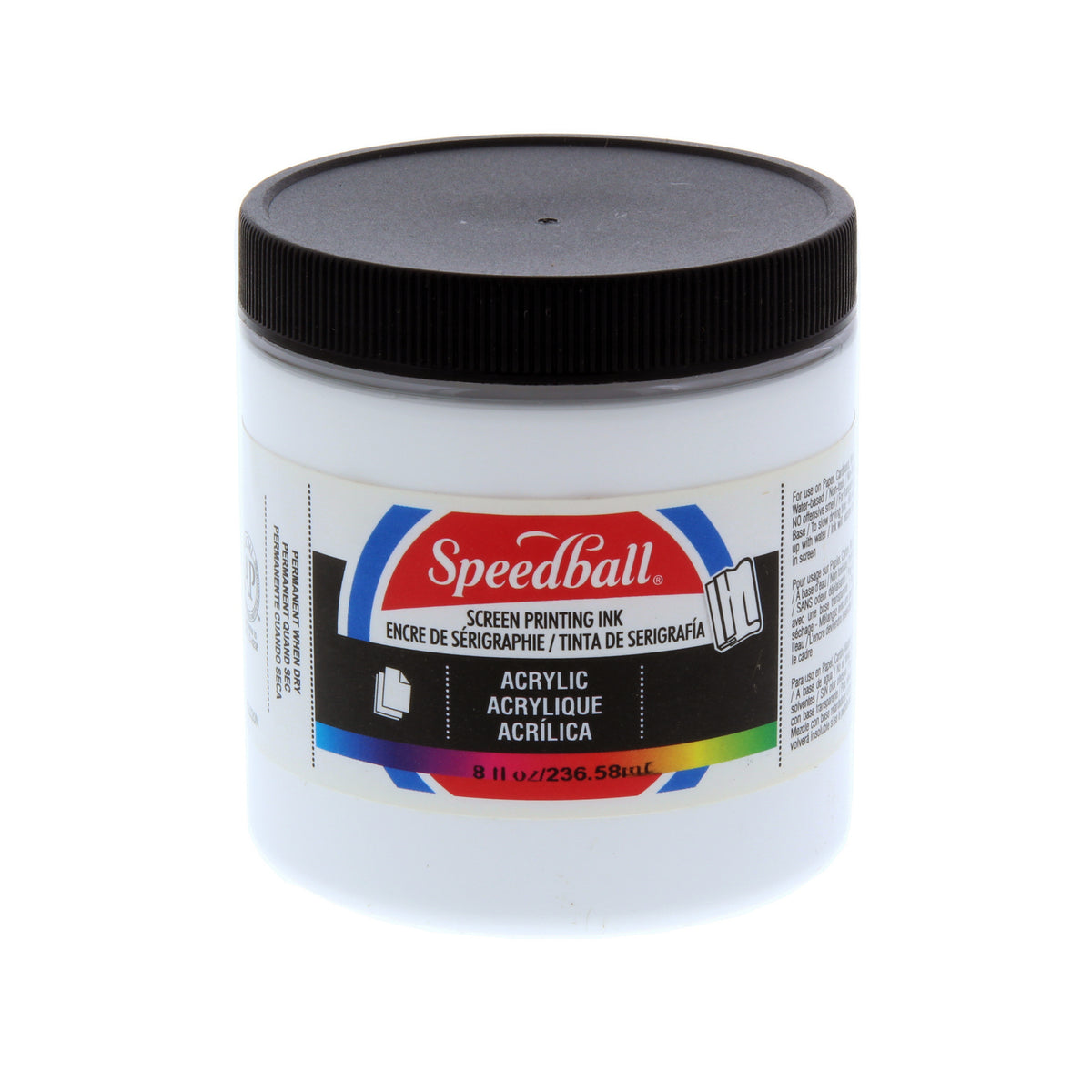 ACRYLIC SCREEN PRINTING INK 8oz WHITE