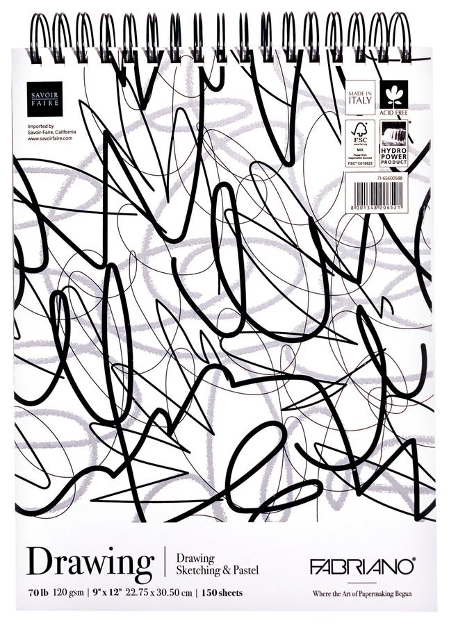 FABRIANO MEGA DRAWING PAD 9X12 150SHT