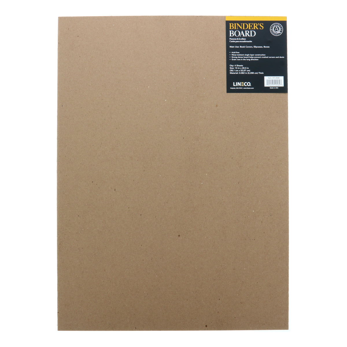 BINDERS BOARD 15&#39;&#39; x 20.5&#39;&#39; 100PT 4-PACK