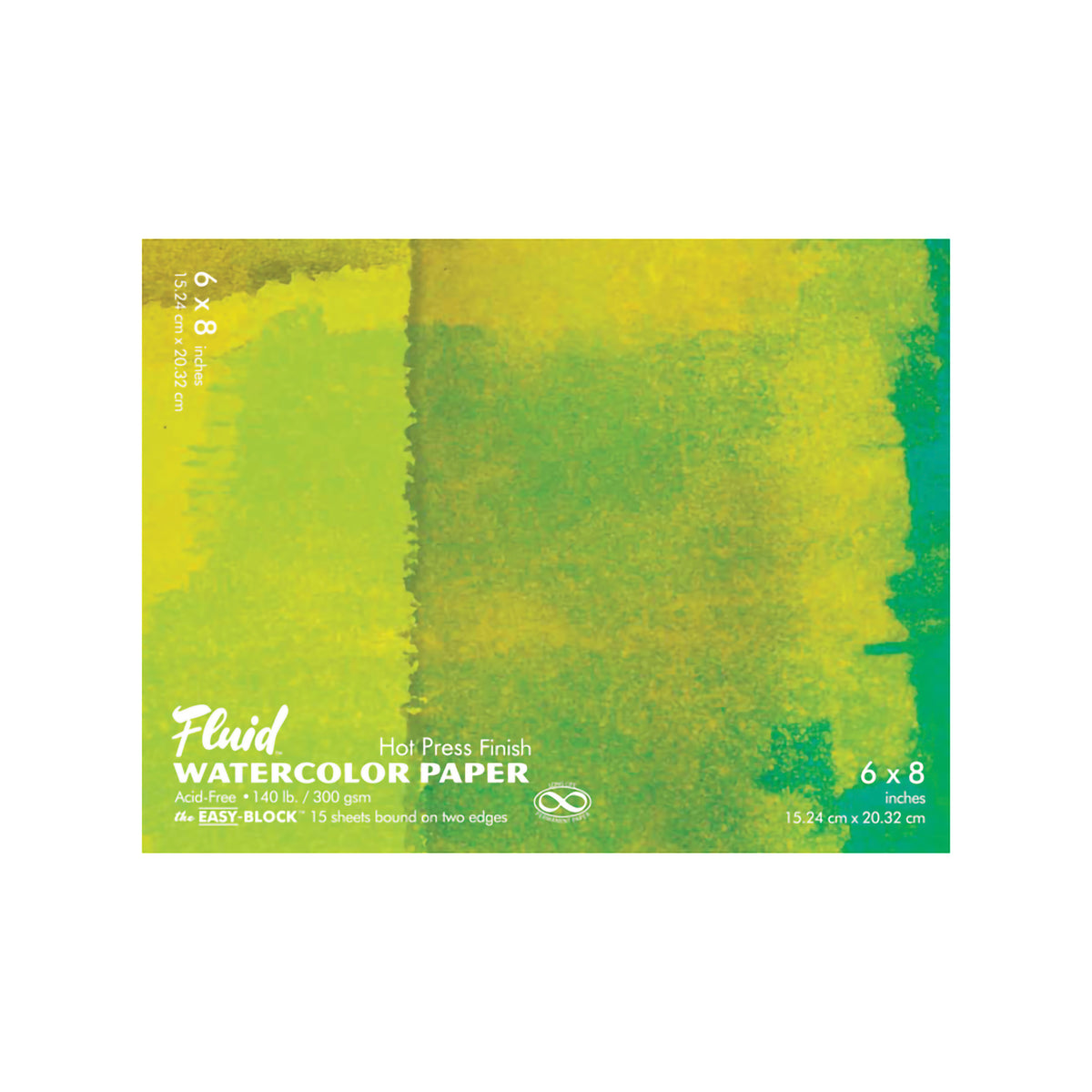 FLUID WATERCOLOR EASY-BLOCK HOT-PRESSED 6&quot;x8&quot;