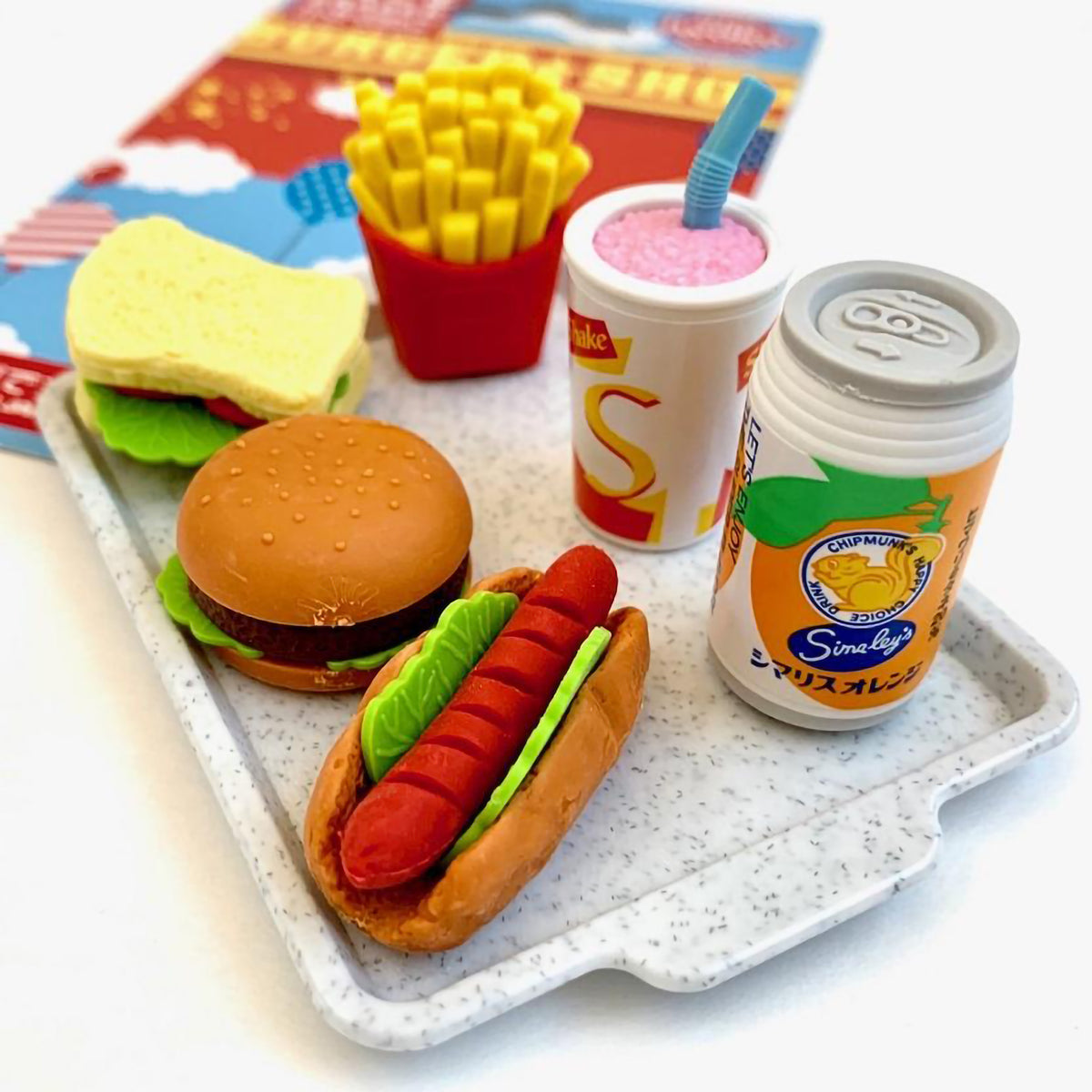 IWAKO FAST FOOD ERASER SET