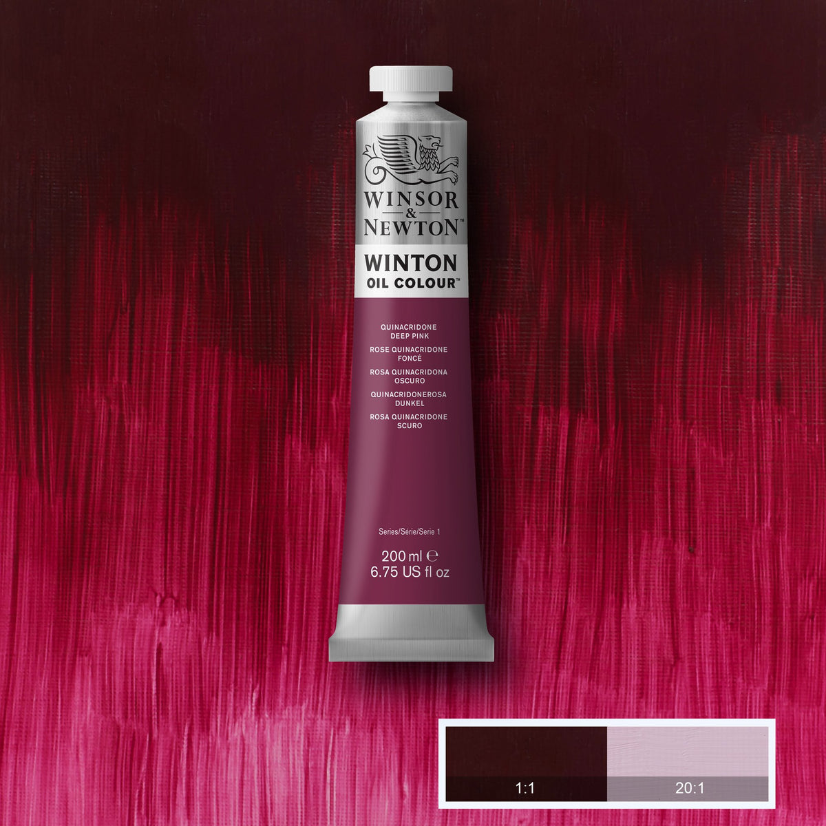 WINTON OIL COLOR 200ml QUINACRIDONE DEEP PINK