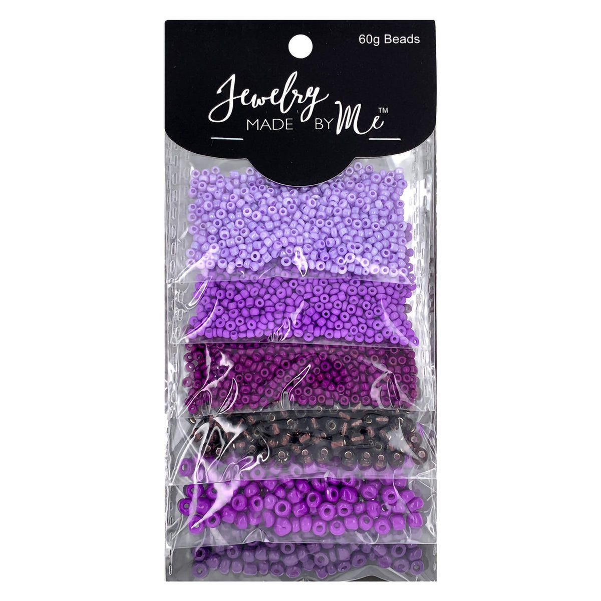 ASSORTED SEED BEAD PACK - PURPLES