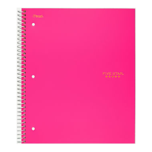 FIVE STAR NOTEBOOK TREND 3-SUBJECT