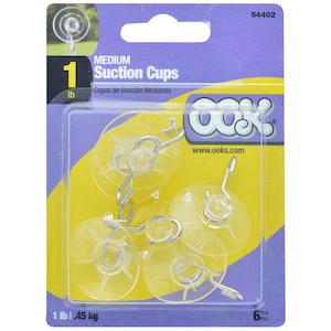 SUCTION CUPS WITH HOOK MEDIUM