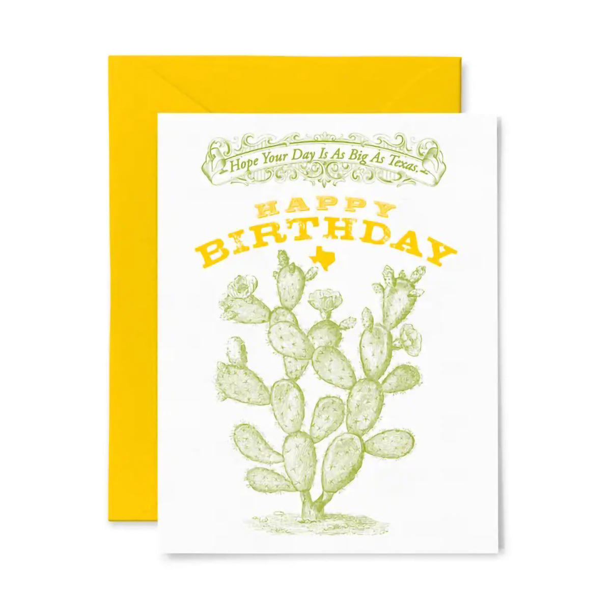 COLOR BOX LETTERPRESS CARD CACTUS