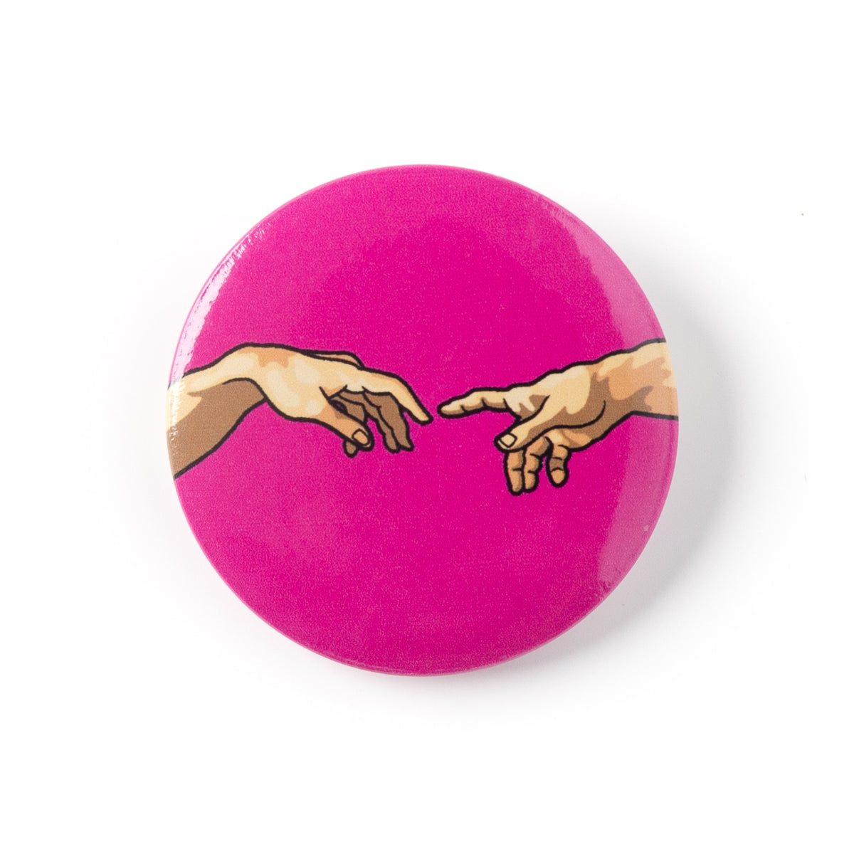 ART HISTORY BUTTON PIN - CREATION OF ADAM