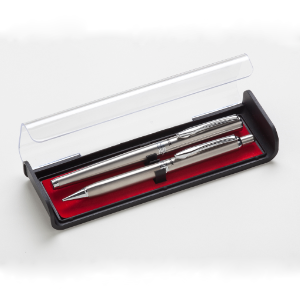 LIBRETTO 0.7mm PEN &amp; 0.5mm PENCIL SET SILVER