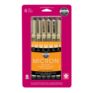 PIGMA MICRON BLACK SET/6