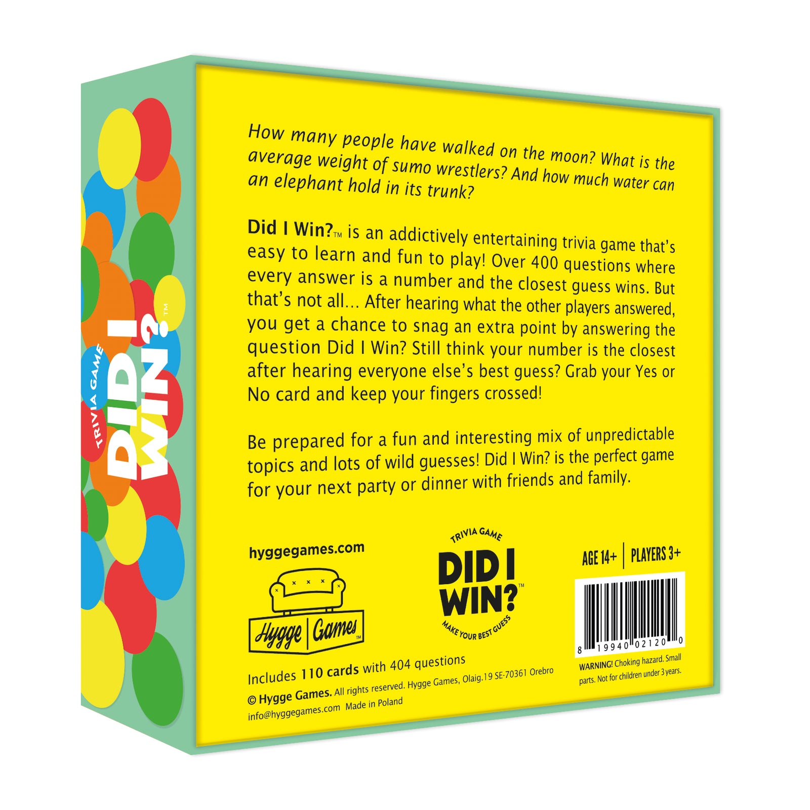 DID I WIN, TRIVIA GAME