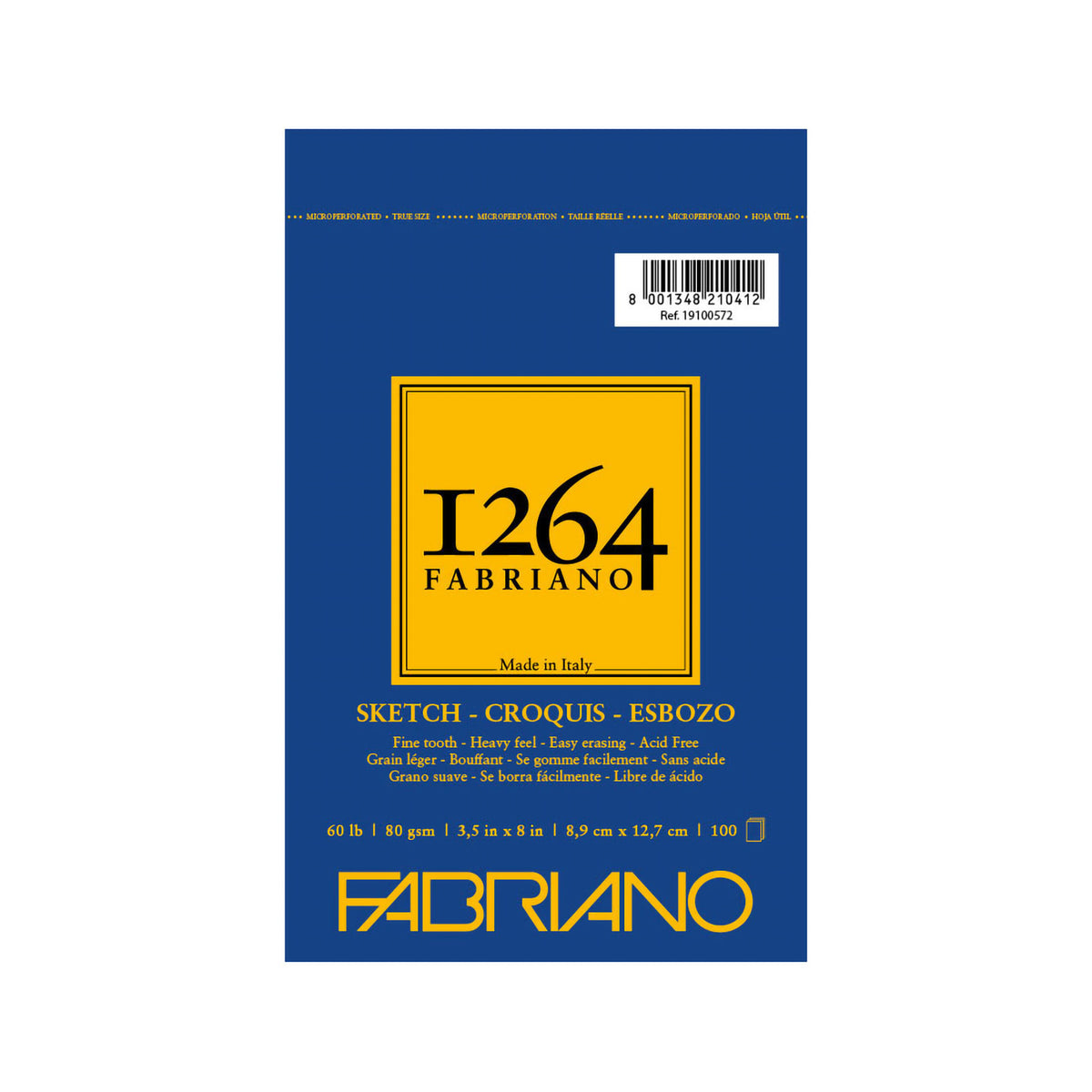 FABRIANO 1264 SKETCH PAD WIREBOUND 3.5&quot;x5&quot;