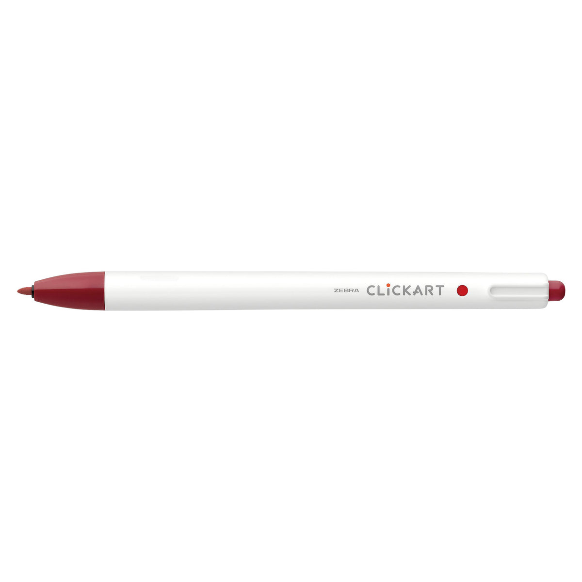 CLICKART RETRACTABLE MARKER PEN 0.6mm RED BLACK