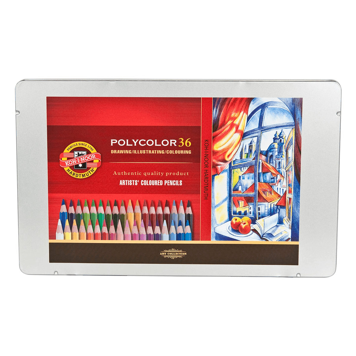 POLYCOLOR PENCIL TIN SET/36