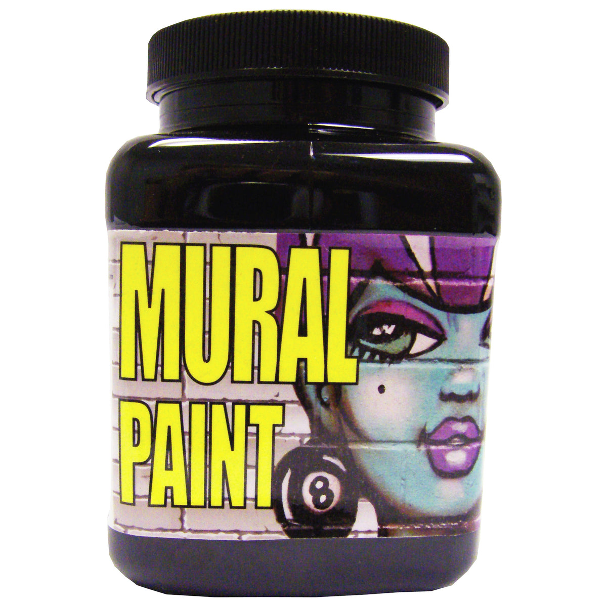 CHROMA ACRYLIC MURAL PAINT 16oz BLACKTOP (BLACK)