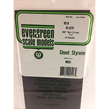 BLACK STYRENE SHEET 6&#39;&#39; X 12&#39;&#39; X .060&#39;&#39;