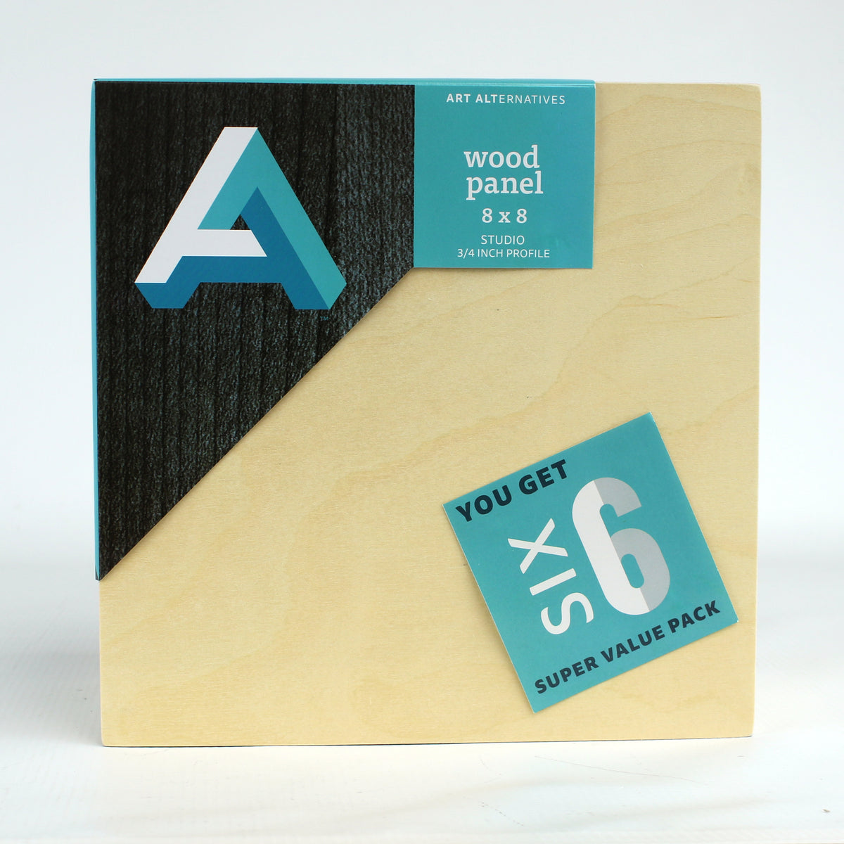 WOOD PANEL STUDIO SUPER VALUE 6-PACK 8&quot;x8&quot;