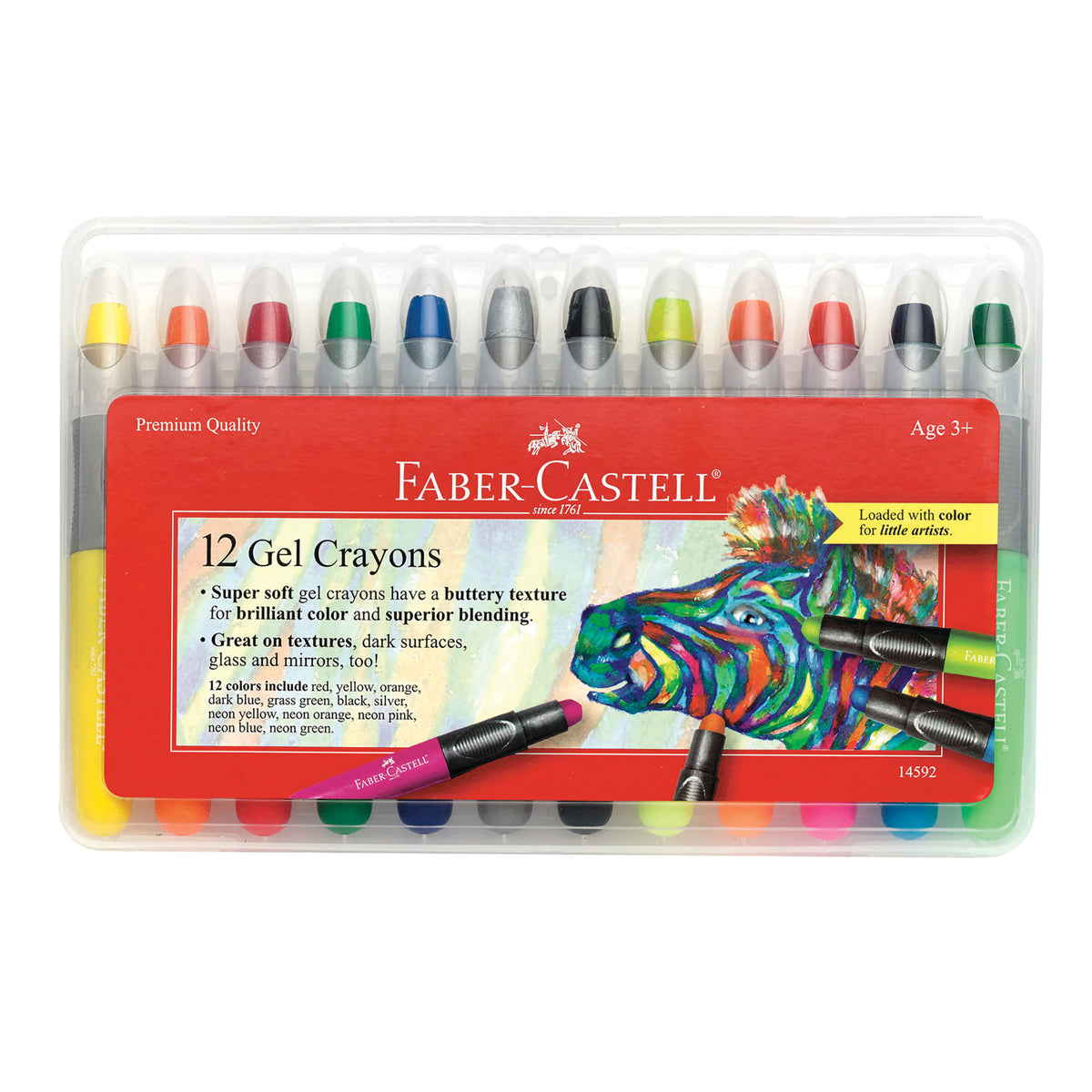 FABER CASTELL GEL CRAYONS 12PK