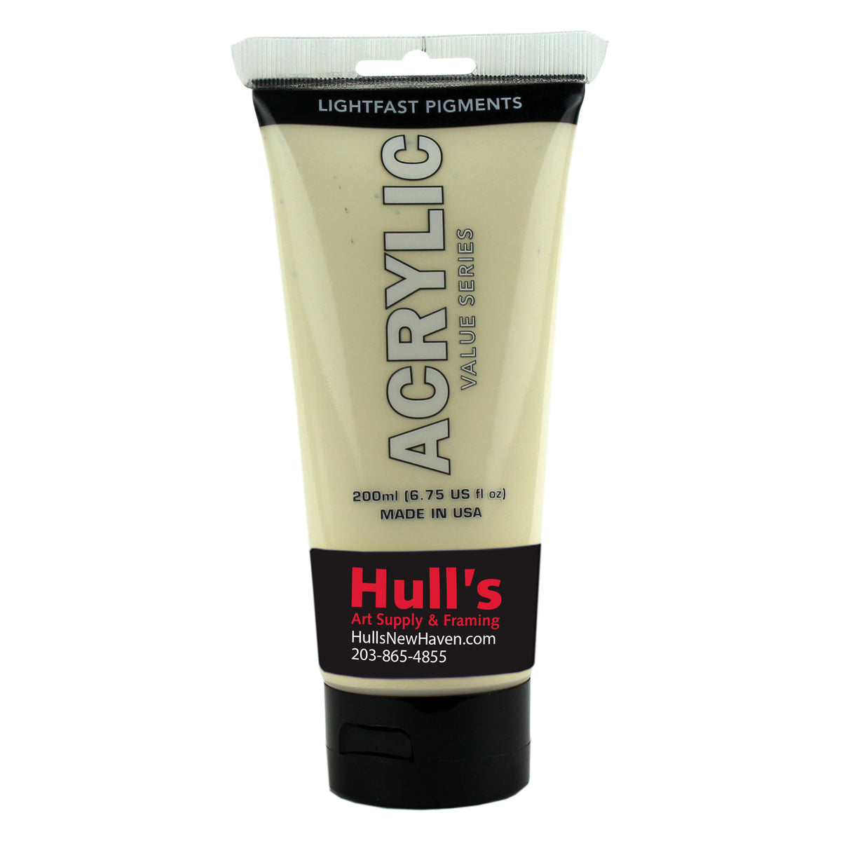 HULLS ACRYLIC 200ml TUBE UNBLEACHED TITANIUM