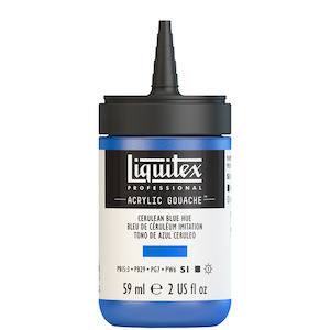 LIQUITEX ACRYLIC GOUACHE 59ml JAR CERULEAN BLUE HUE