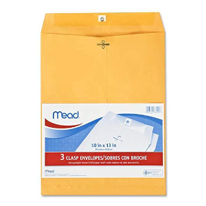 MEAD CLASP ENVELOPES 10X13 3PK