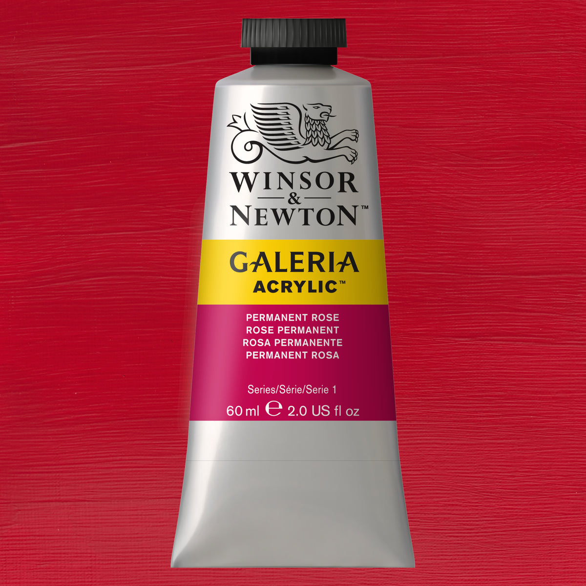 W&amp;N GALERIA ACRYLICS PERMANENT ROSE 60ml