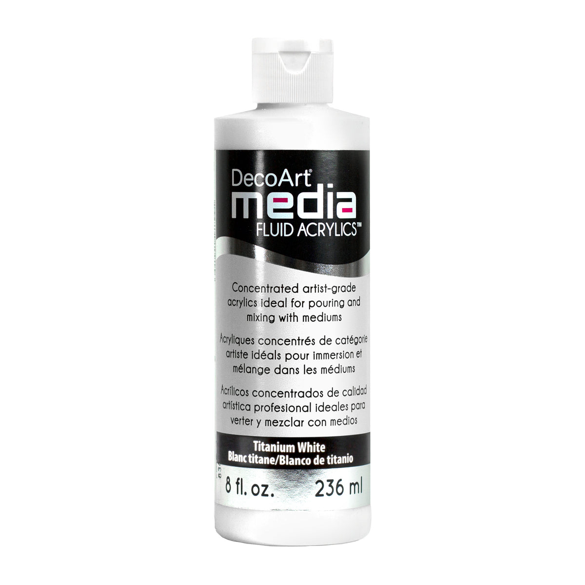 MEDIA FLUID 8oz TITANIUM WHITE