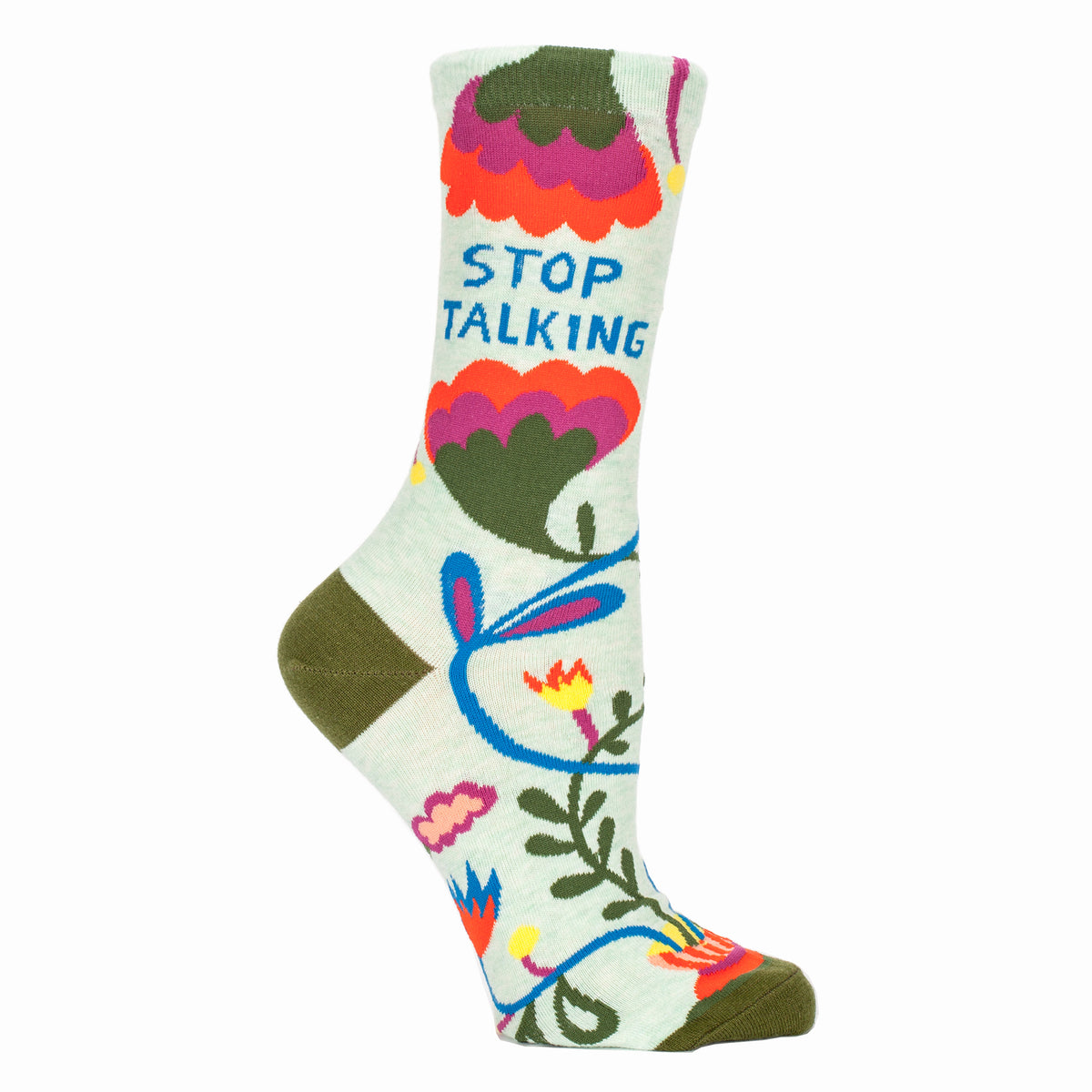 W-CREW SOCK STOP TALKING