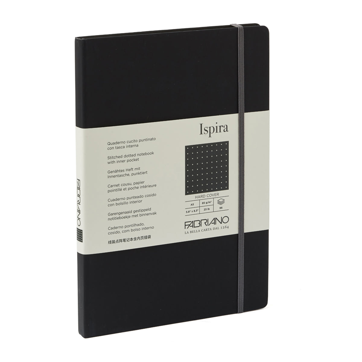 ISPIRA HARDCOVER A5 DOTTED BLACK