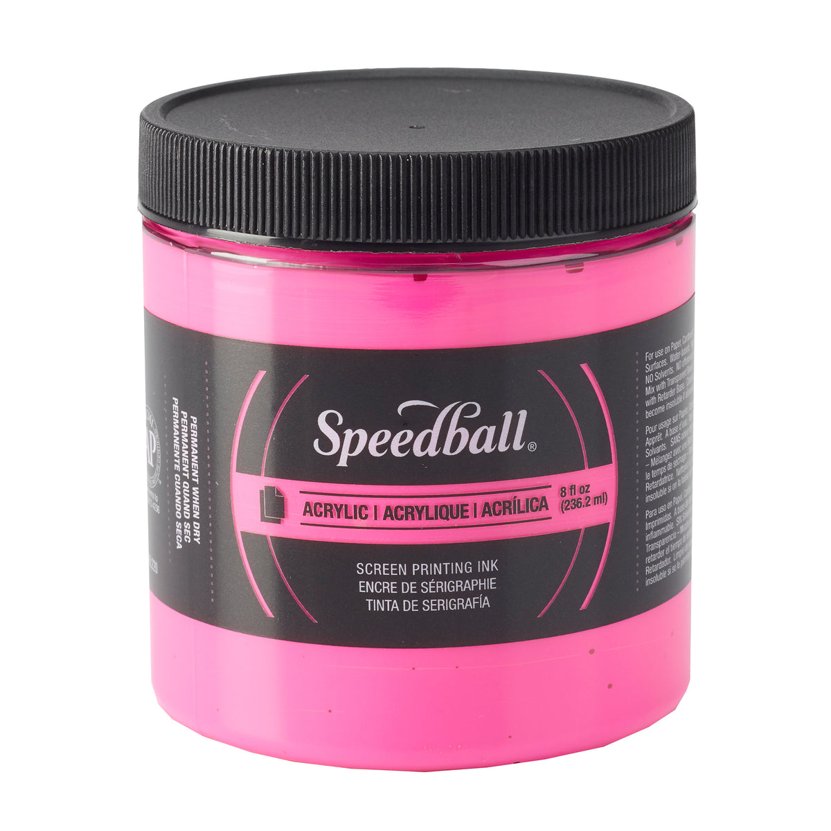 ACRYLIC SCREEN PRINTING INK 8oz FLUORESCENT MAGENTA