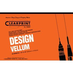 1000H DESIGN VELLUM PLAIN 50-SHEET PAD 12X18