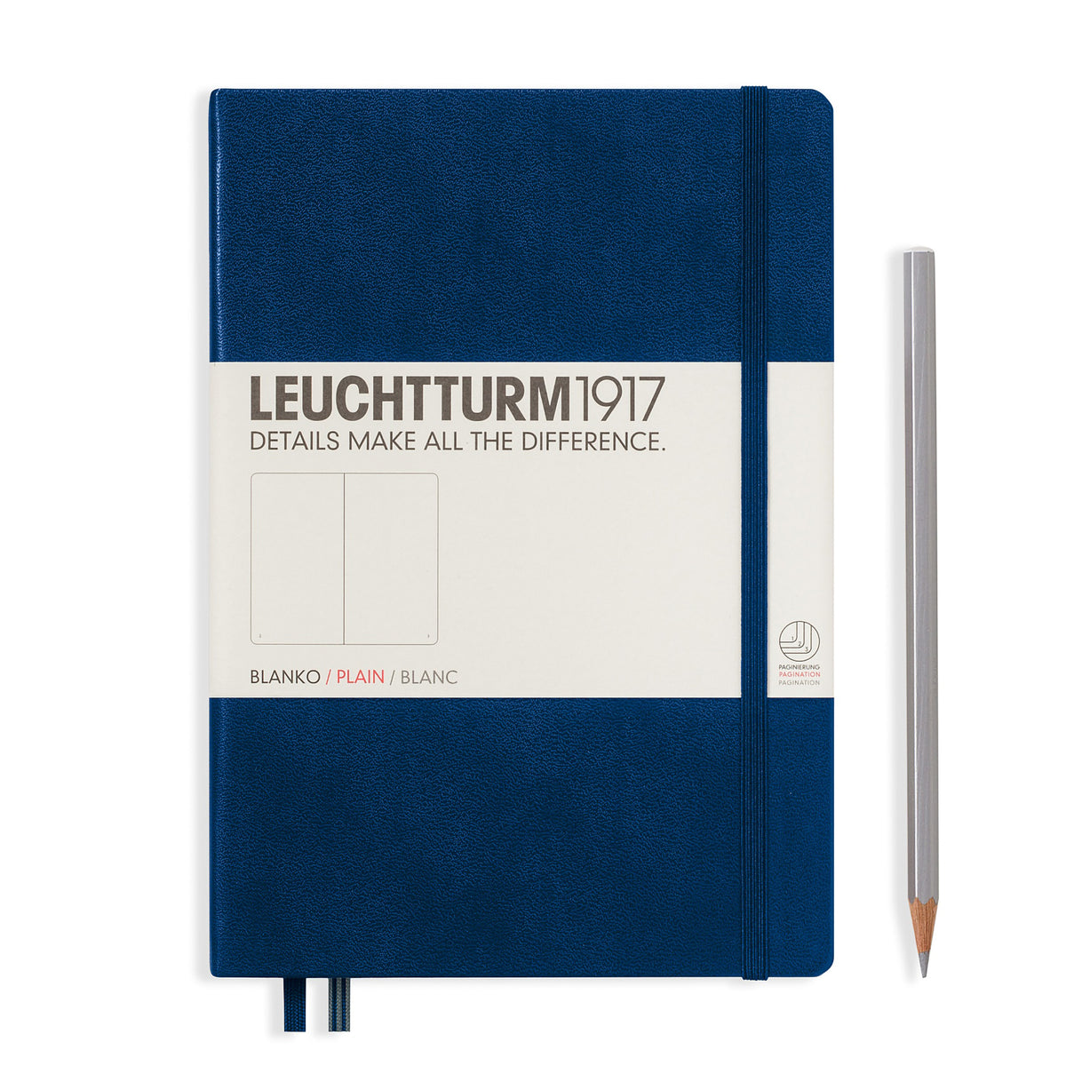 MEDIUM A5 NOTEBOOK PLAIN NAVY
