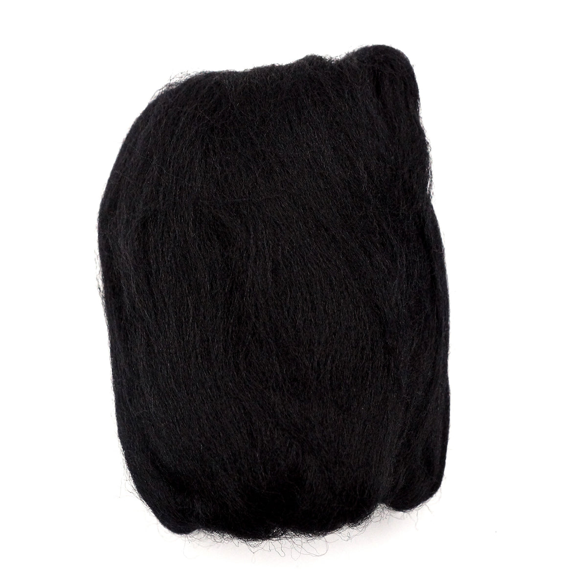 NATURAL WOOL ROVINGS BLACK