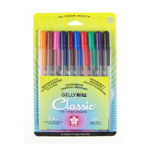 GELLY ROLL CLASSIC 08 MEDIUM ASSORTED COLOR SET/10