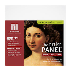 ARTIST PANEL CANVAS TEXTURE 3/8&#39;&#39; 8x8