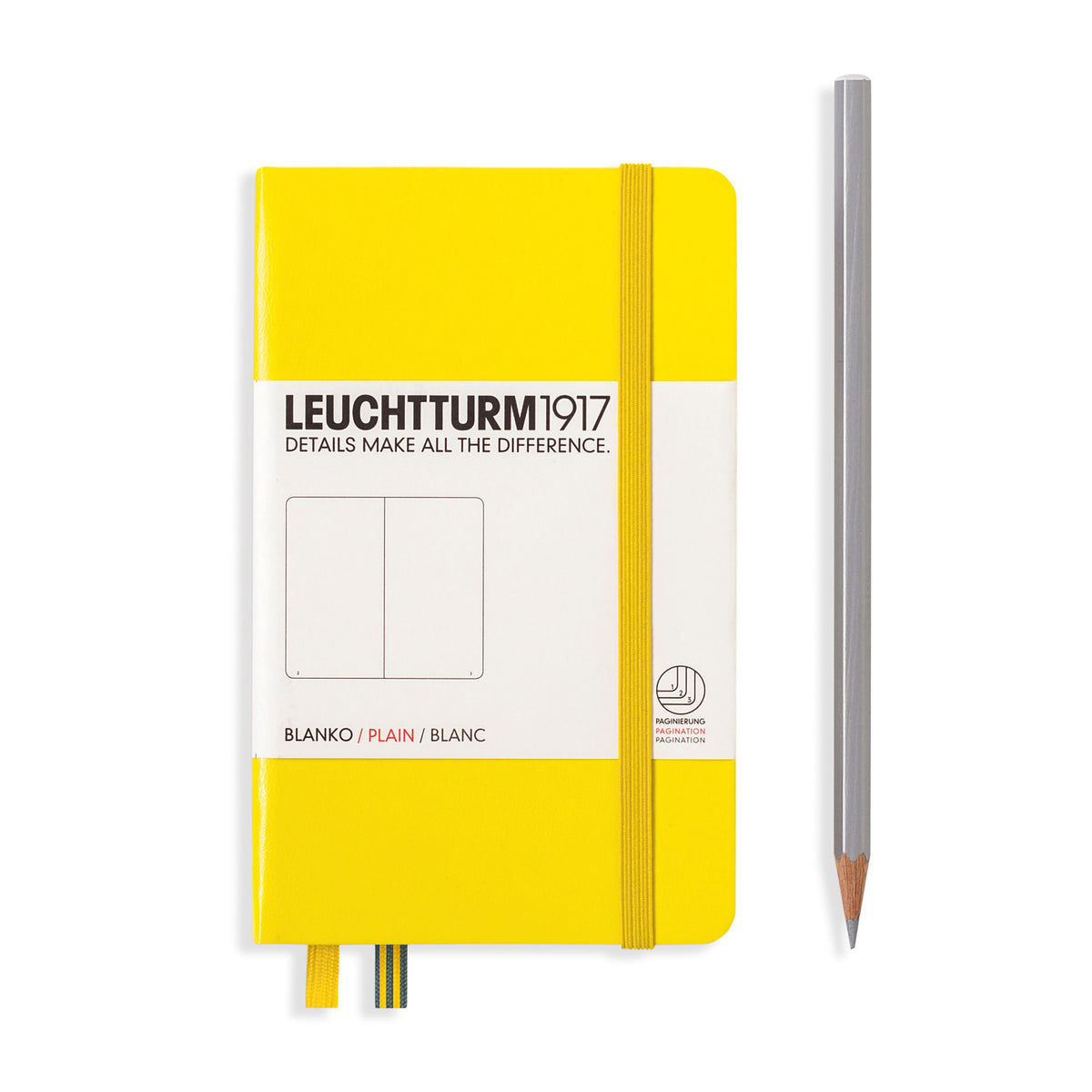 POCKET A6 NOTEBOOK PLAIN LEMON