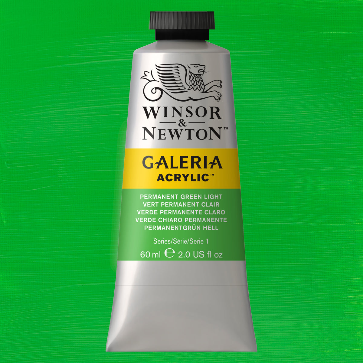 W&amp;N GALERIA ACRYLICS PERMANENT GREEN LIGHT 60ml