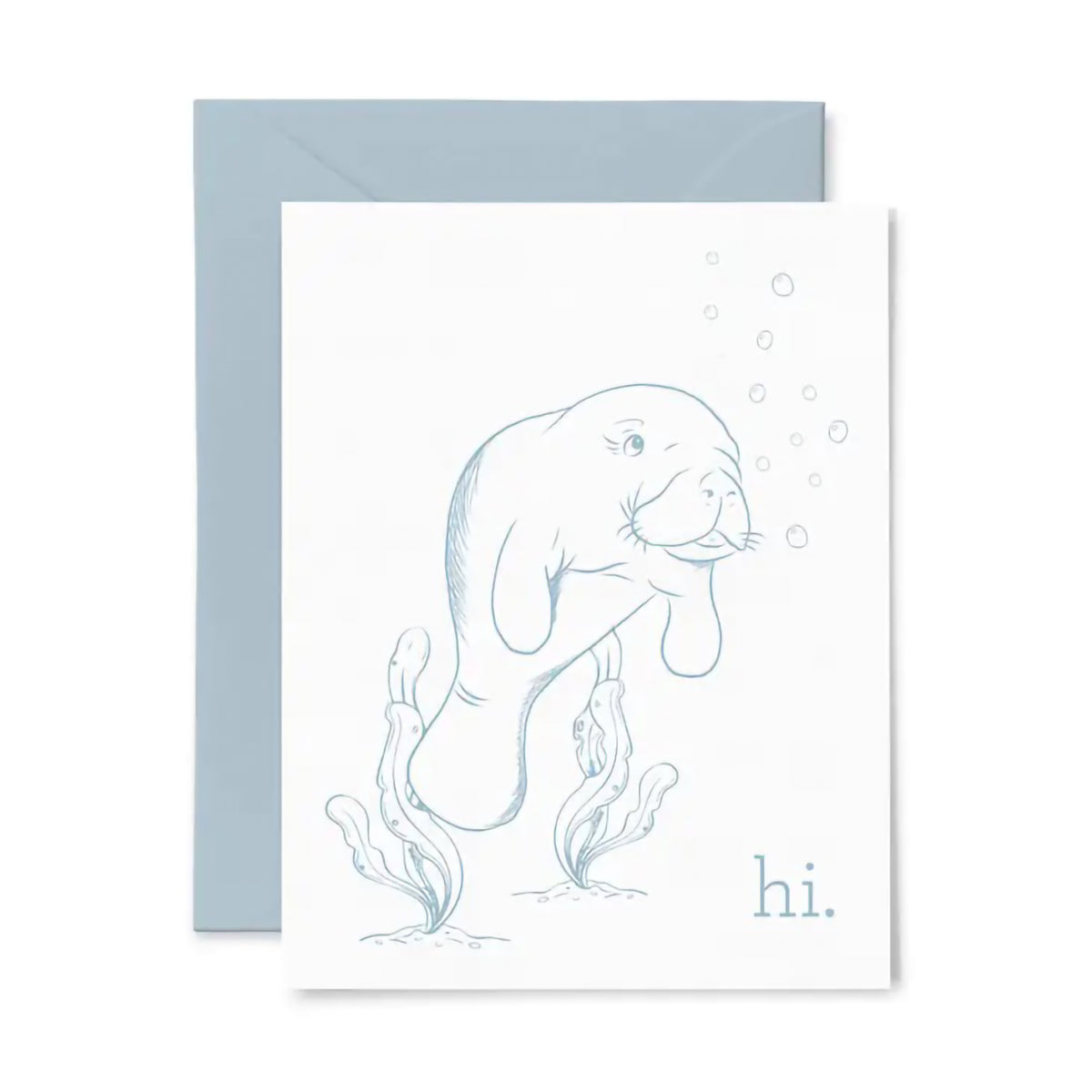 COLOR BOX LETTERPRESS CARD  MANATEE
