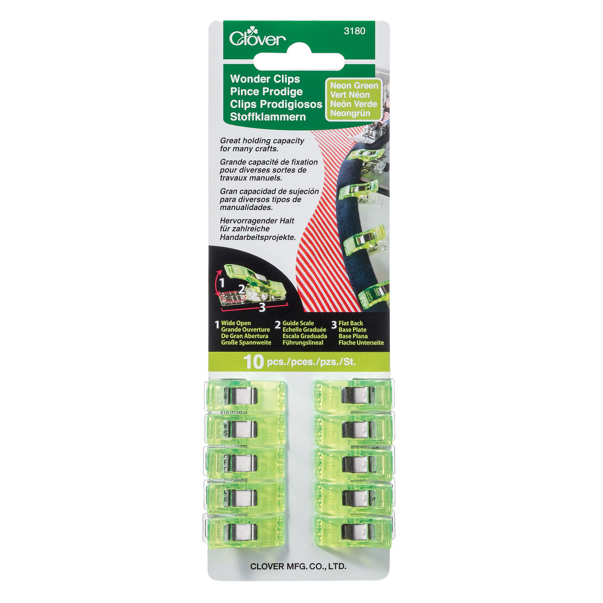 WONDER CLIPS NEON GREEN