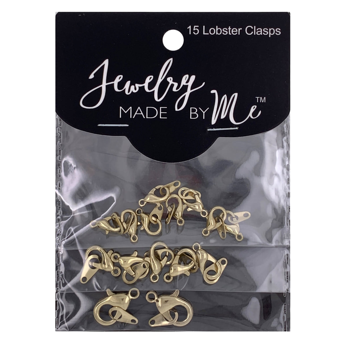 LOBSTER CLASPS GOLD 15PC