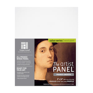ARTIST PANEL PRIMED SMOOTH 1.5&#39;&#39; CRADLED 8X10
