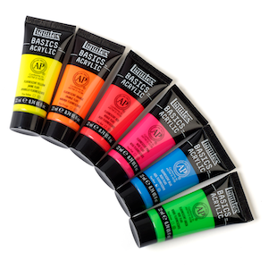 BASICS ACRYLIC FLUORESCENT SET 6x22ml