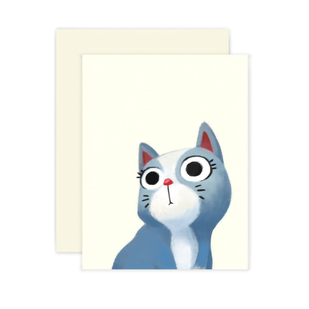 ILLUSTRATION CARD BLUE CAT