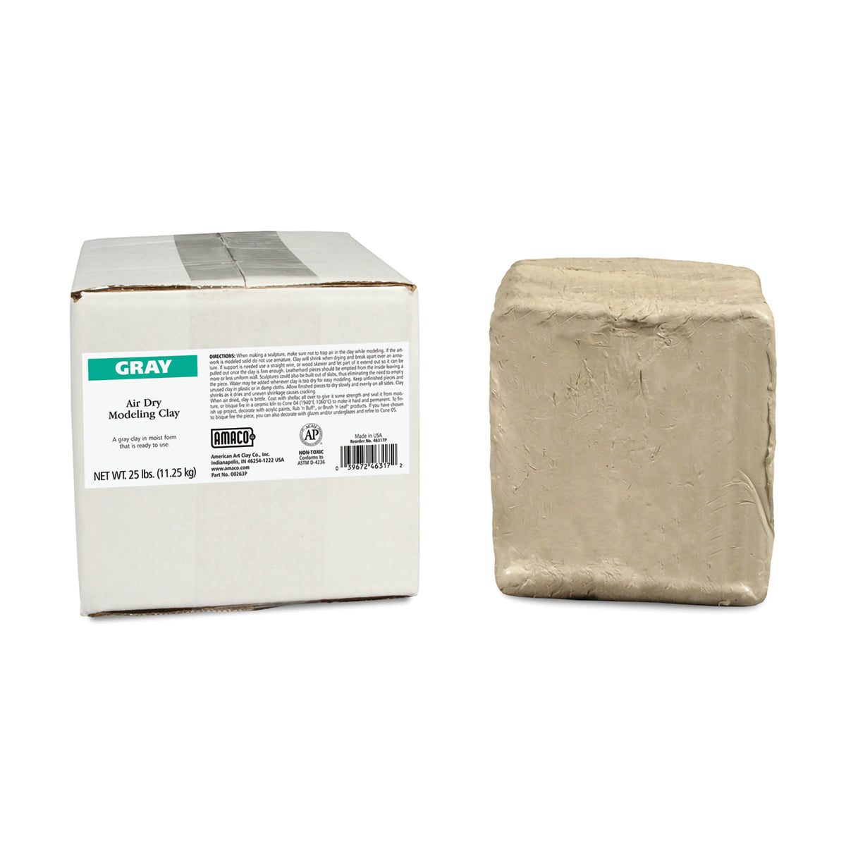 AIR DRY CLAY GRAY 25LBS