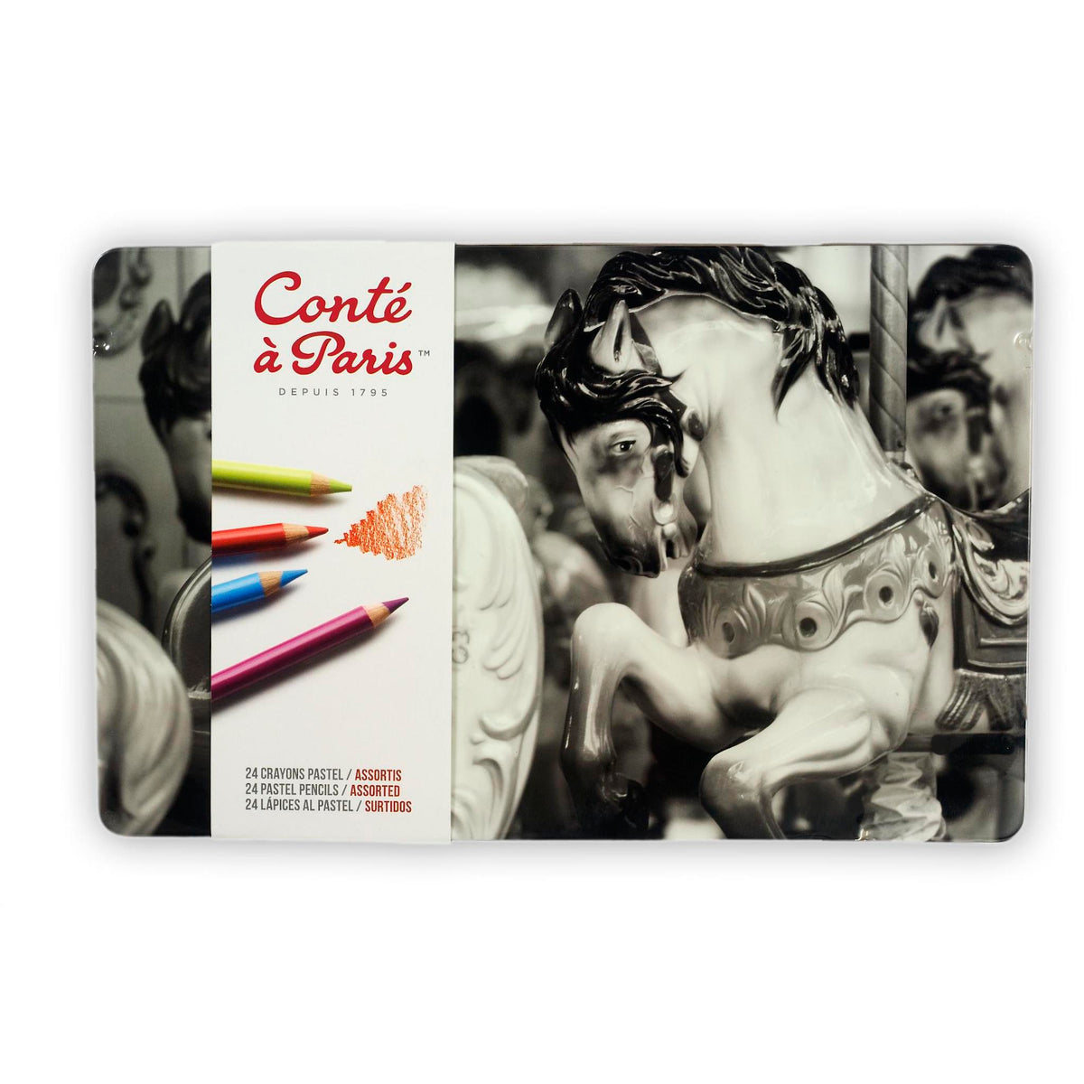 CONTE PASTEL PENCIL TIN SET/24