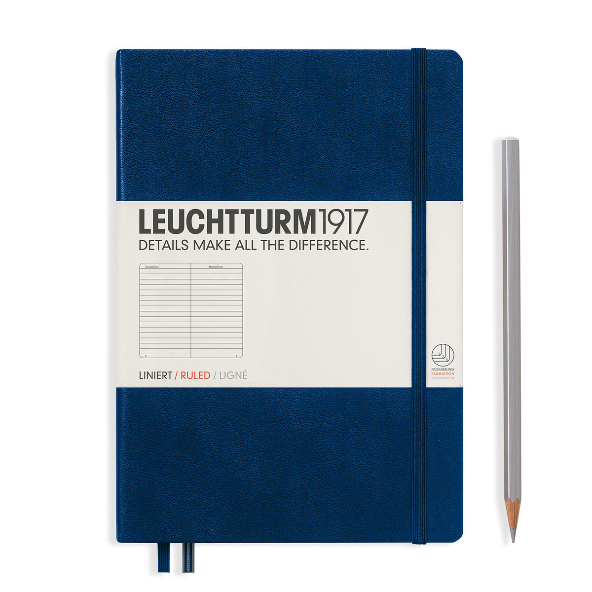 MEDIUM A5 NOTEBOOK RULED NAVY