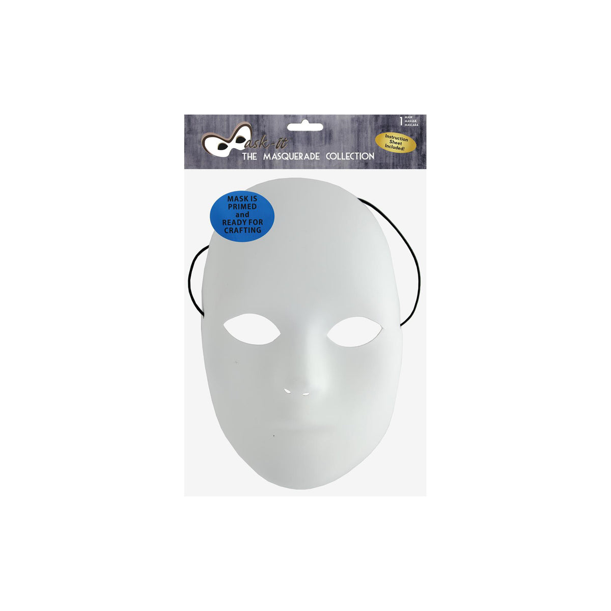MASK-IT FULL FACE MASK 8.5&quot; WHITE